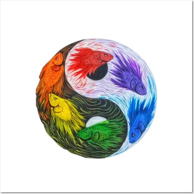 Betta Yin Yang color wheel Wall Art by Matt Starr Fine Art